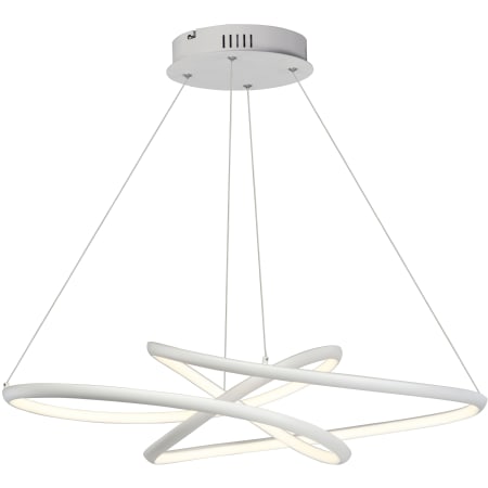 ET2 Twisted 37" Wide Integrated LED Chandelier with Silicone Diffuser Matte White