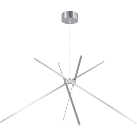 ET2 Alumilux Aster 45" Wide LED Abstract Sputnik Chandelier Satin Aluminum