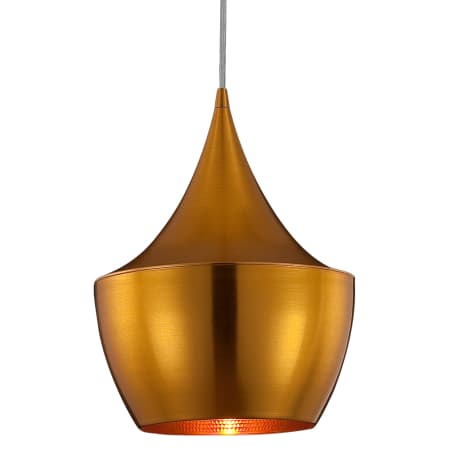 Eurofase Lighting Piquito 10" Wide Mini Pendant with Textured Metallic Inner Finish Antique Gold