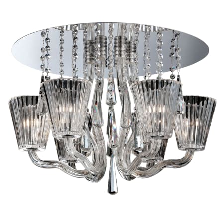 Eurofase Lighting Corato 6 Light 21" Wide Flush Mount Ceiling Fixture Chrome