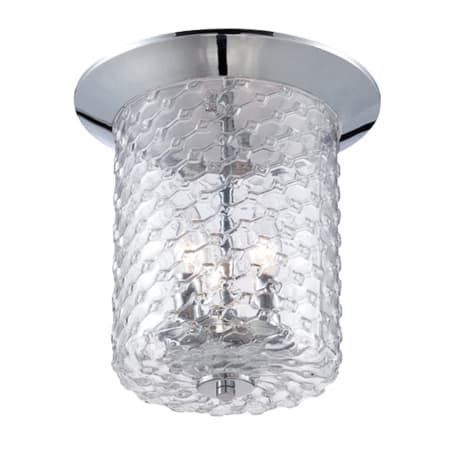 Eurofase Lighting Elli 3 Light 11" Wide Flush Mount Ceiling Fixture Chrome