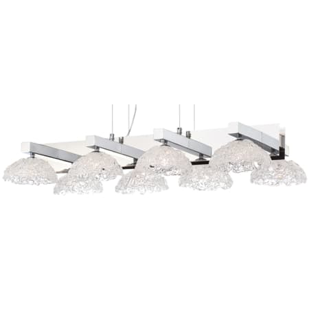 Eurofase Lighting Caramico 8 Light 41" Wide Linear Chandelier Chrome