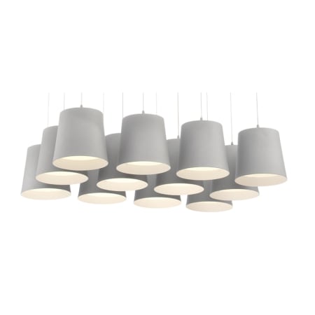 Eurofase Lighting Borto 12 Light 27" Wide LED Suspension Multi Light Pendant Grey