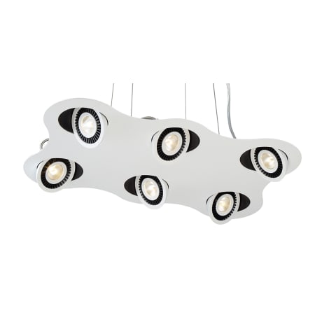 Eurofase Lighting Vision 6 Light 22" Wide LED Linear Chandelier White / Black