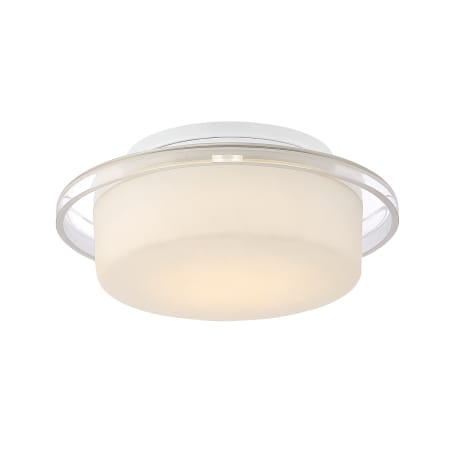 Eurofase Lighting Logen 8" Wide LED Semi-Flush Drum Ceiling Fixture White