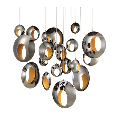 Eurofase Lighting Arlington 19 Light 51" Wide LED Multi Light Pendant Blackened Chrome