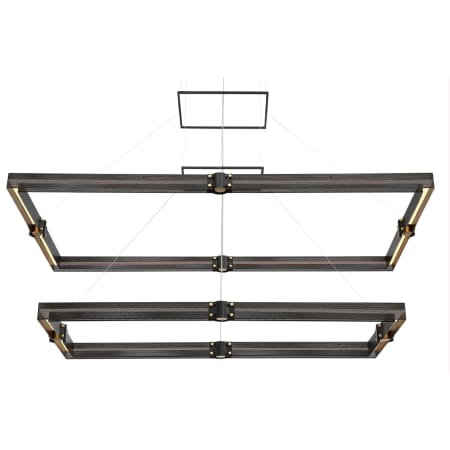 Eurofase Lighting Admiral 4 Light 50" Wide LED Chandelier Matte Black / Gold