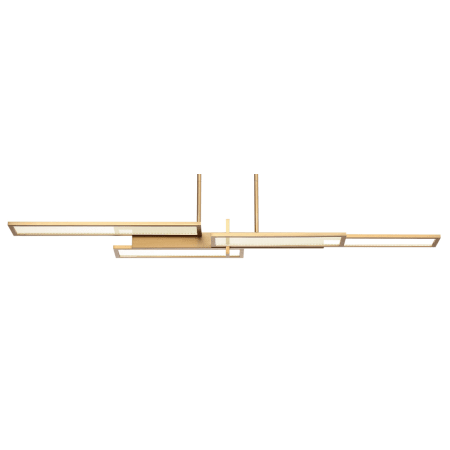 Eurofase Lighting Bayswater 3 Light 46" Wide LED Linear Chandelier Satin Gold