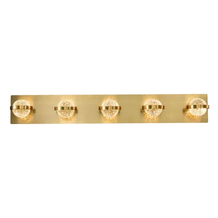 Eurofase Lighting Ryder 5 Light 33" Wide LED Bathroom Vanity Light Gold