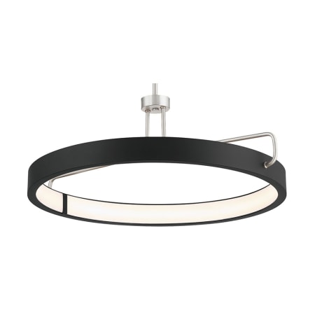Eurofase Lighting Pemberton 26" Wide LED Ring Chandelier / Semi-Flush Ceiling Fixture Satin Nickel