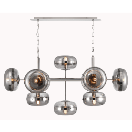 Eurofase Lighting Nottingham 10 Light 55" Wide Linear Chandelier Nickel