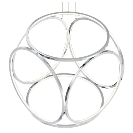 Eurofase Lighting Glenview 6 Light 24" Wide LED Ring Chandelier Chrome