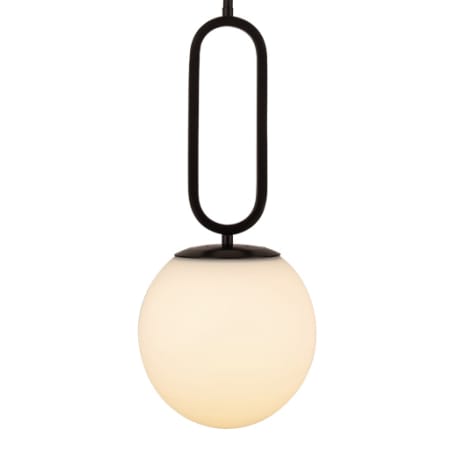 Eurofase Lighting Prospect 10" Wide Mini Pendant with Opal Glass Shade Acid Opal / Matte Black