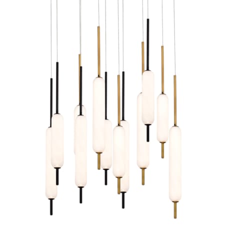 Eurofase Lighting Cumberland 12 Light 22" Wide LED Multi Light Pendant Antique Brass / Black / Satin Nickel