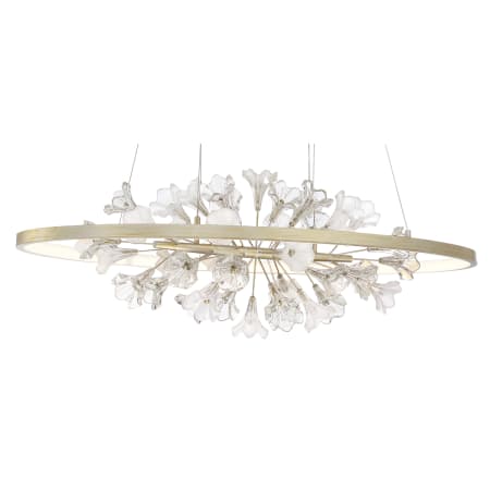 Eurofase Lighting Clayton 43" Wide LED Ring Chandelier Silver With Brushed Gold
