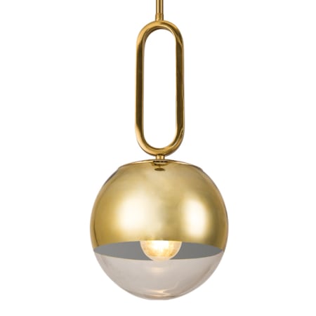 Eurofase Lighting Prospect 10" Wide Mini Pendant with Clear Glass Shade Gold