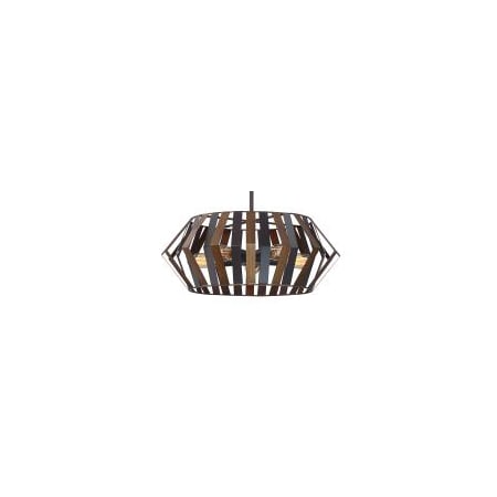 Eurofase Lighting Bevelo 5 Light 20" Wide Pendant Wood / Bronze