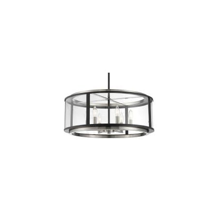 Eurofase Lighting Tambouro 6 Light 24" Wide Taper Candle Pendant Matte Black / Satin Nickel