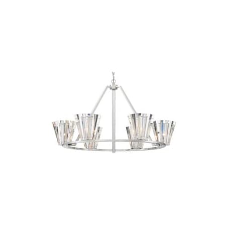 Eurofase Lighting Ricca 6 Light 38" Wide Crystal Ring Chandelier Chrome