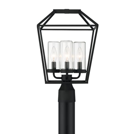 Eurofase Lighting Bastille 4 Light 18" Tall Outdoor Single Head Post Light Satin Black