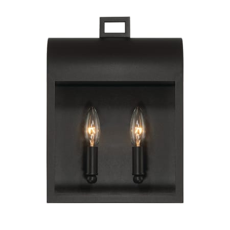 Eurofase Lighting Sawyer 2 Light 14" Tall Outdoor Wall Sconce Satin Black