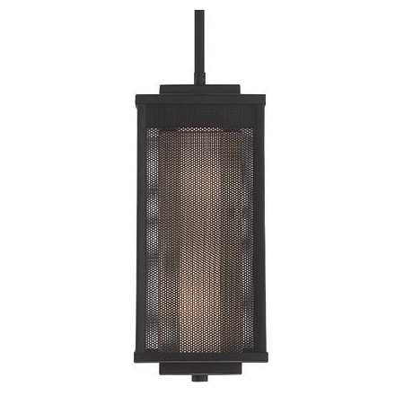 Eurofase Lighting Brama 6" Wide LED Outdoor Cage Mini Pendant Black / Gold