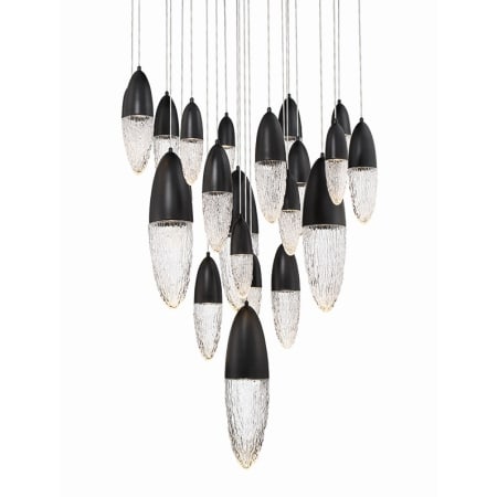 Eurofase Lighting Écrou 22 Light 40" Wide Suspension Multi Light Pendant Black