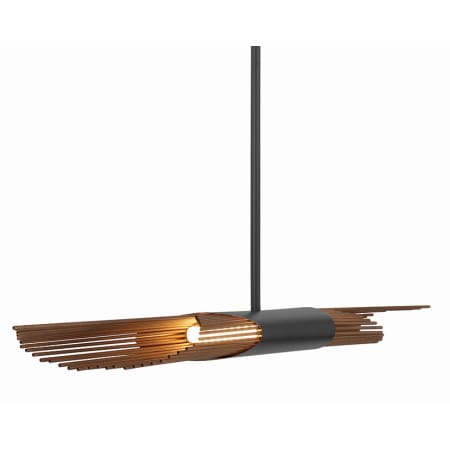 Eurofase Lighting Umura 49" Wide LED Abstract Linear Pendant Black / Aged Gold