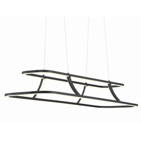 Eurofase Lighting Cadoux 2 Light 44" Wide LED Linear Chandelier Black
