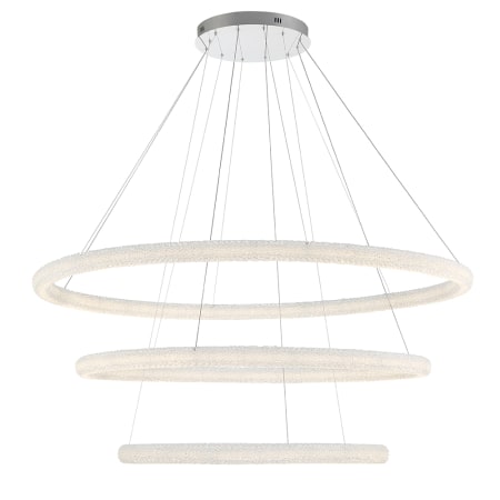 Eurofase Lighting Sassi 3 Light 60" Wide LED Ring Chandelier Chrome