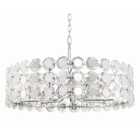 Eurofase Lighting Perrene 8 Light 32" Wide Drum Chandelier Chrome