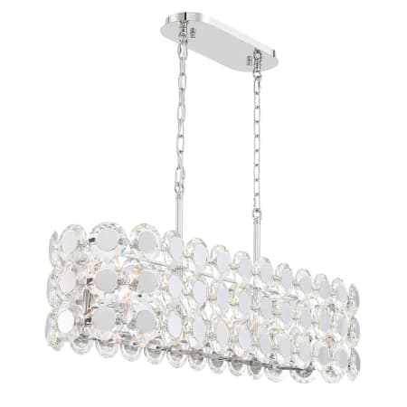 Eurofase Lighting Perrene 8 Light 40" Wide Linear Chandelier Chrome