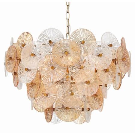 Eurofase Lighting Sue-Anne 12 Light 30" Wide Abstract Pendant Plated Brass