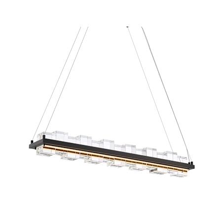 Eurofase Lighting Bruco 35" Wide Linear Chandelier Black