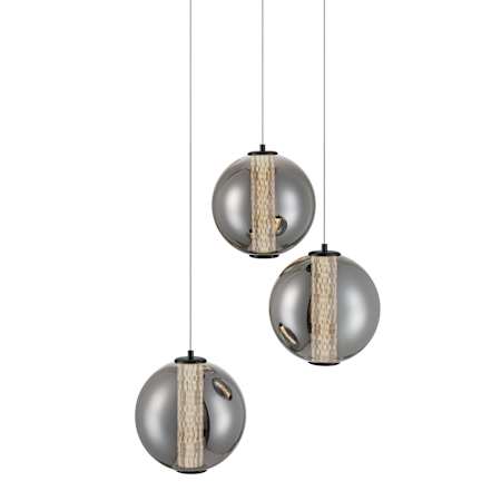 Eurofase Lighting Atomo 21" Wide LED Chandelier Matte Black