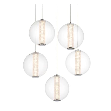 Eurofase Lighting Atomo 26" Wide Chandelier Chrome