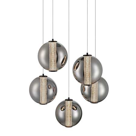 Eurofase Lighting Atomo 26" Wide LED Chandelier Matte Black