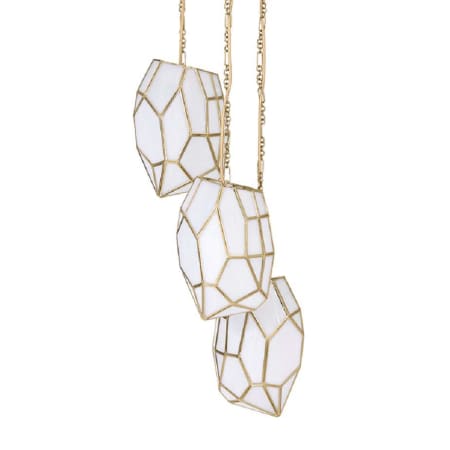 Eurofase Lighting Heera 3 Light 12" Wide Chandelier Brass