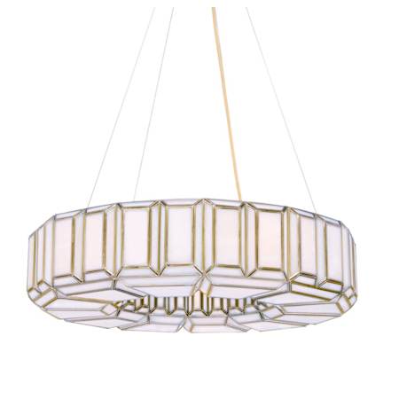 Eurofase Lighting Belmont 8 Light 28" Wide Ring Chandelier Brass