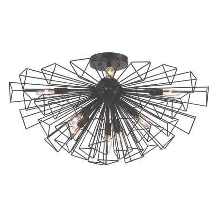 Eurofase Lighting Dendelio 9 Light 30" Wide Semi-Flush Ceiling Fixture Black