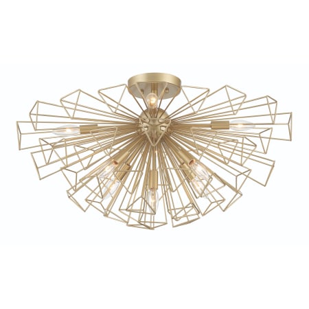 Eurofase Lighting Dendelio 9 Light 30" Wide Semi-Flush Ceiling Fixture Gold
