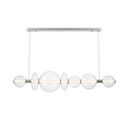 Eurofase Lighting Atomo 56" Wide 3000K LED Abstract Linear Chandelier Chrome / Clear