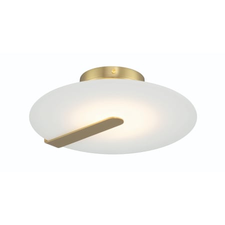 Eurofase Lighting Nuvola 12" Wide 3000K LED Semi-Flush Ceiling Fixture Gold / White