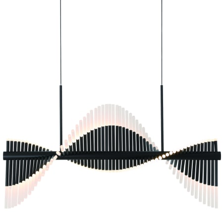 Eurofase Lighting Voltik 40" Wide LED Abstract Linear Chandelier Black