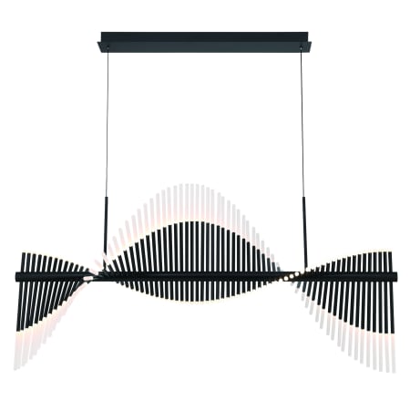 Eurofase Lighting Voltik 59" Wide LED Abstract Linear Chandelier Black