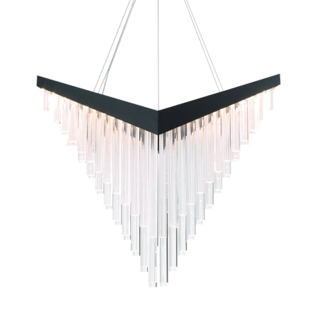 Eurofase Lighting Vivien 32" Wide LED Abstract Linear Chandelier Black