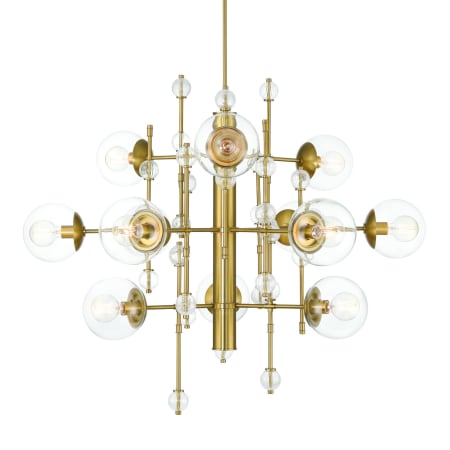 Eurofase Lighting Traiton 12 Light 48" Wide Abstract Chandelier Gold