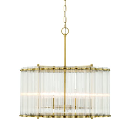 Eurofase Lighting Glasbury 6 Light 24" Wide Drum Chandelier Gold