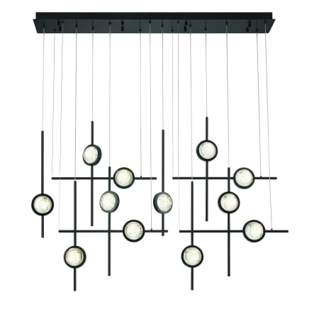 Eurofase Lighting Barletta 55" Wide LED Abstract Chandelier Black
