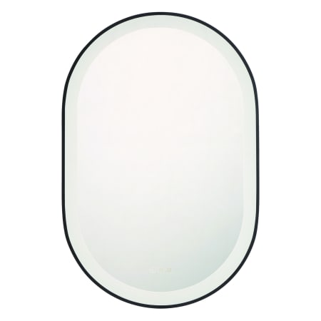 Eurofase Lighting Sara 24" W x 36" H Modern Oval AluminumBathroom Wall Mirror with LED Lighting Black